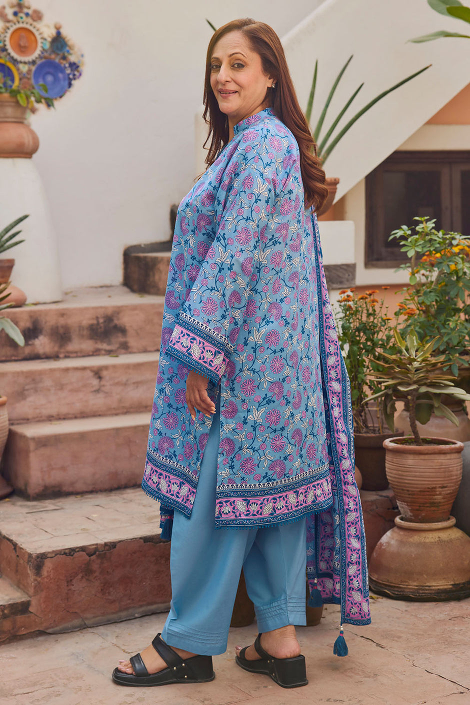 3 Piece Printed Lawn Suit with Dupatta