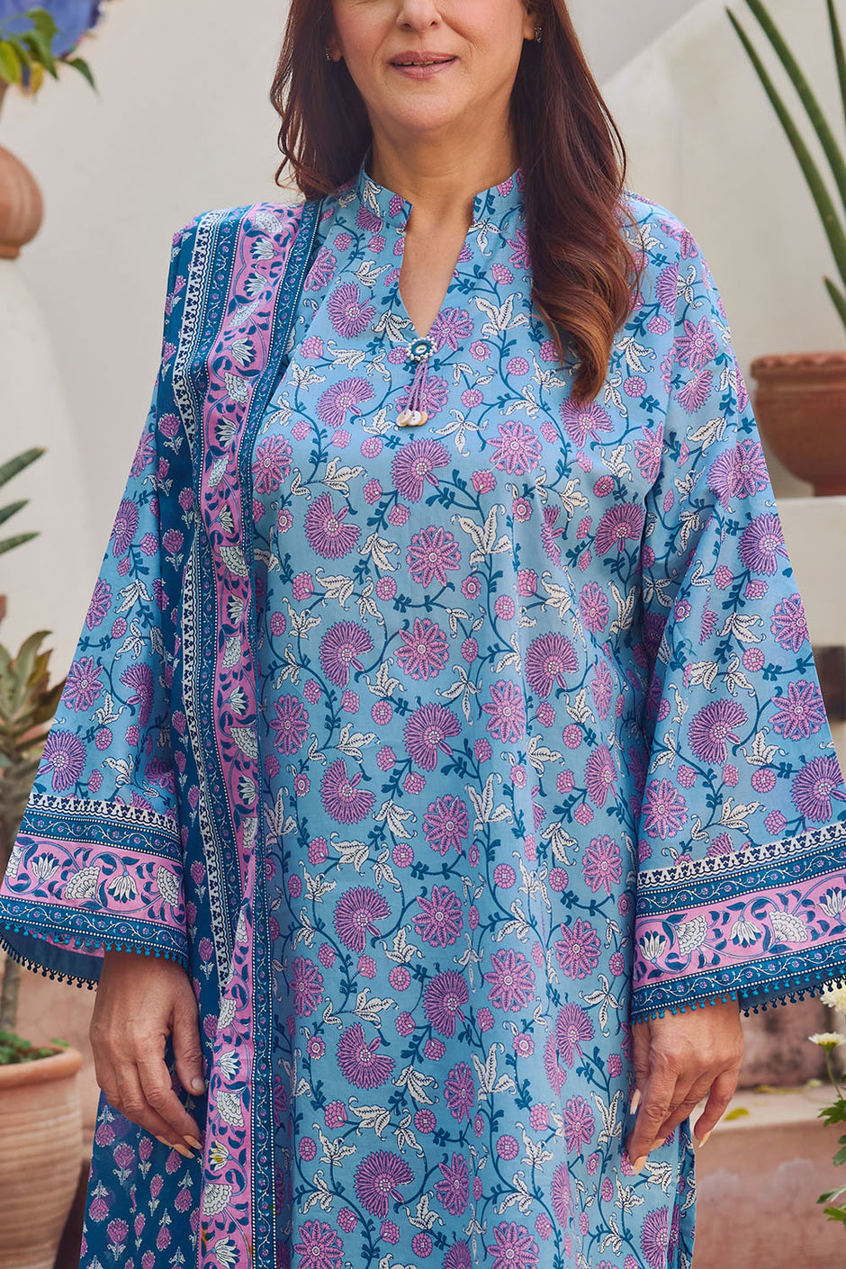 3 Piece Printed Lawn Suit with Dupatta