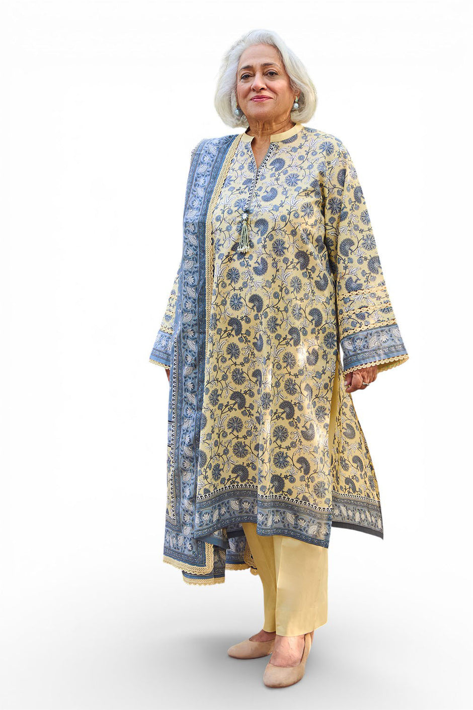 3 Piece Printed Lawn Suit with Dupatta