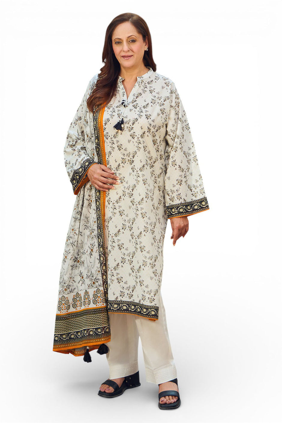 3 Piece Printed Lawn Suit with Dupatta