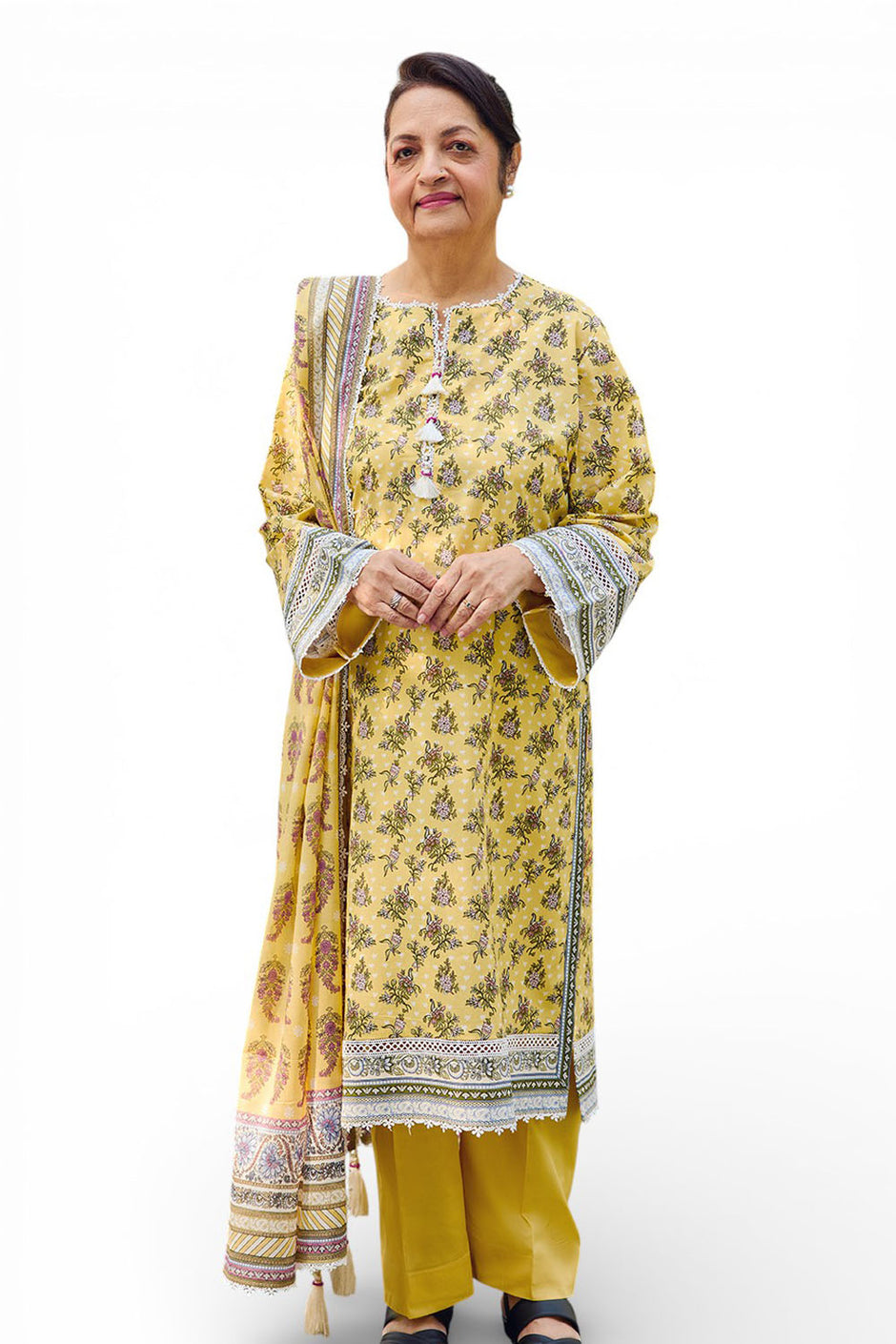 3 Piece Printed Lawn Suit with Dupatta