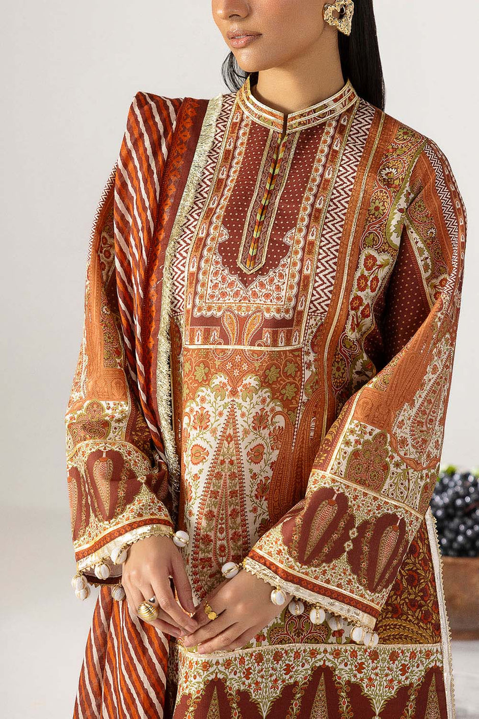 3 Piece Printed Lawn Suit with Dupatta