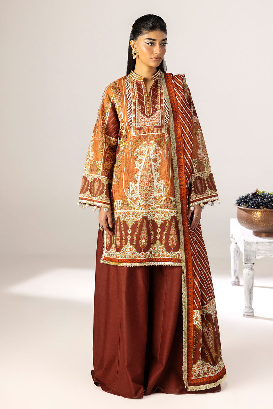 3 Piece Printed Lawn Suit with Dupatta