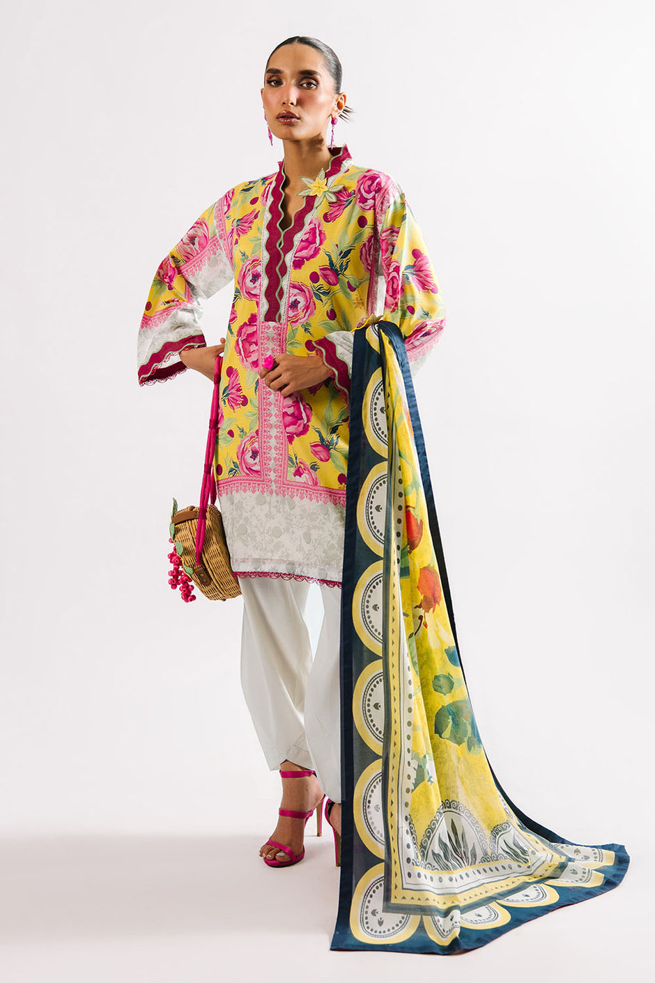 3 Piece Printed Lawn Suit with Dupatta