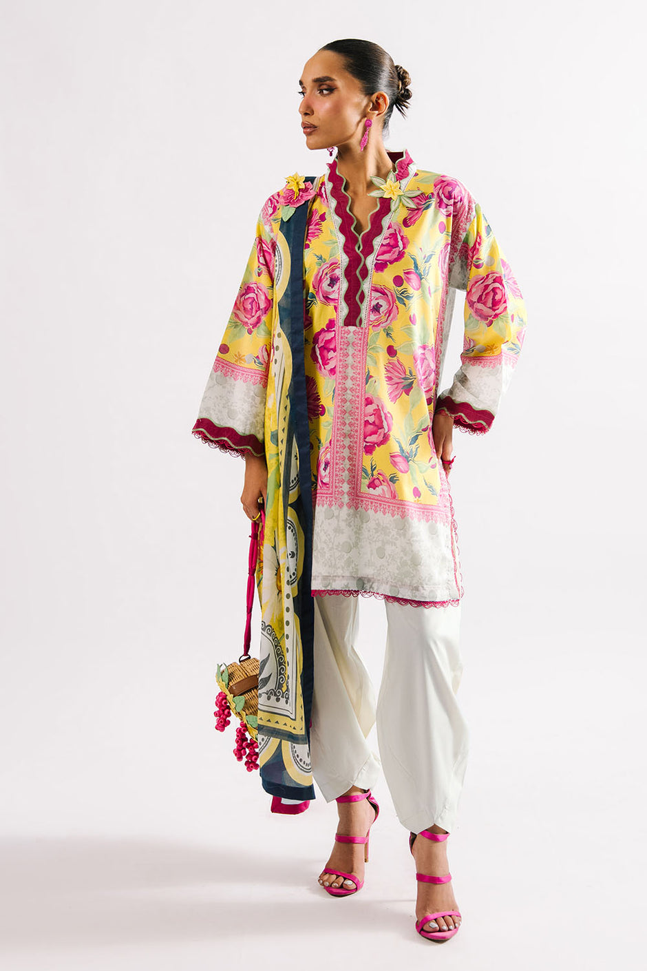 3 Piece Printed Lawn Suit with Dupatta