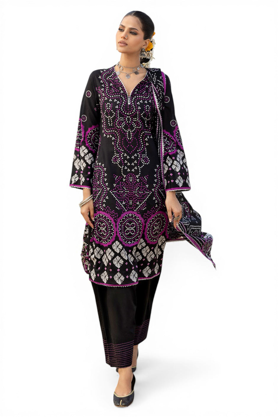 3 Piece Printed Lawn Suit CL-62170 A