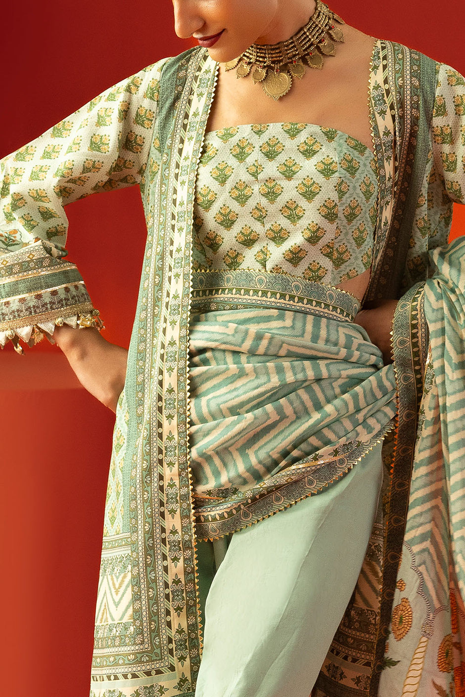 3 Piece Printed Lawn Suit with Dupatta