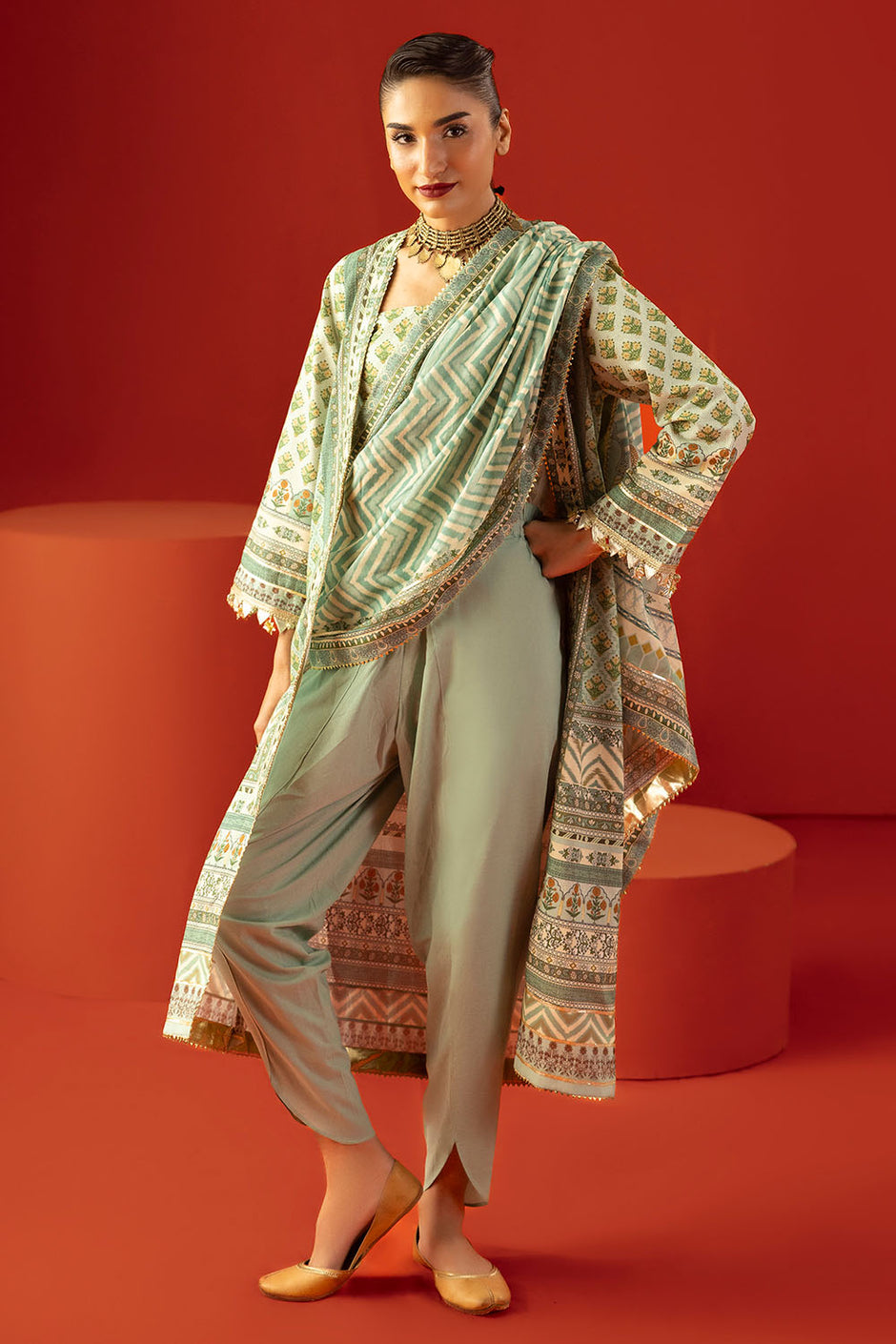 3 Piece Printed Lawn Suit with Dupatta