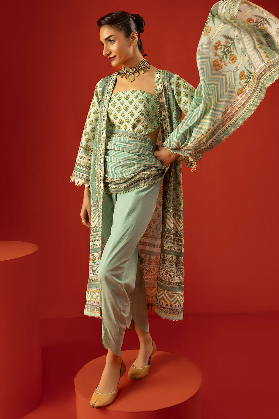 3 Piece Printed Lawn Suit with Dupatta