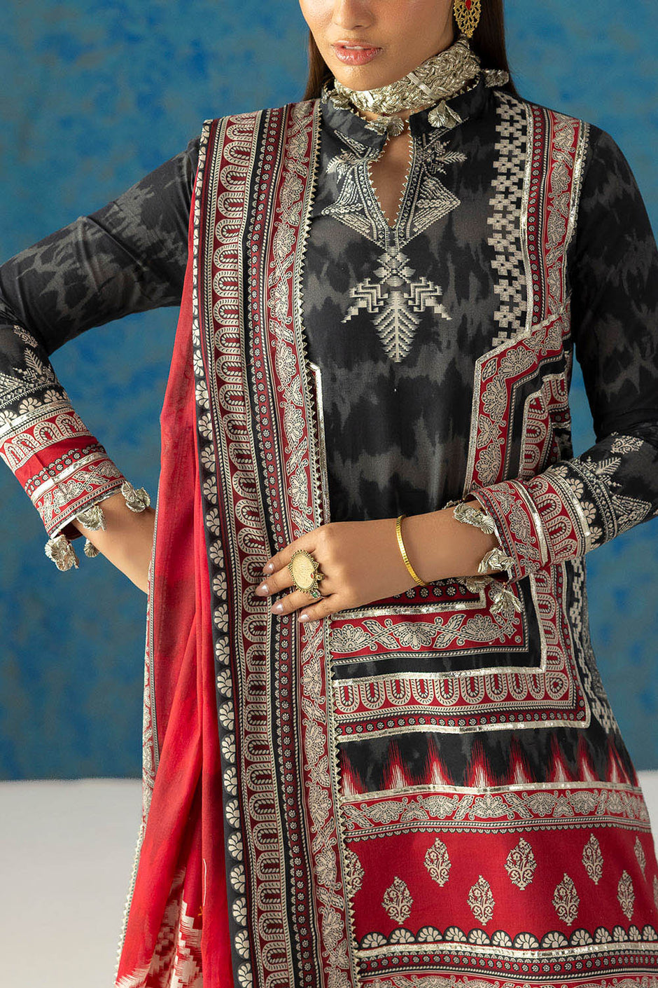 3 Piece Printed Lawn Suit with Dupatta