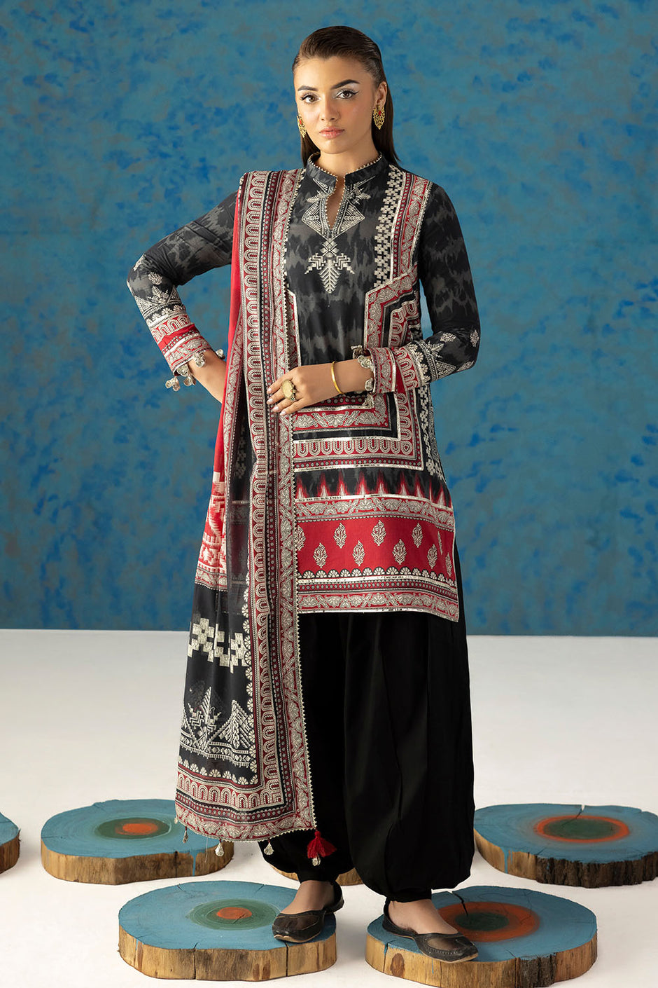3 Piece Printed Lawn Suit with Dupatta