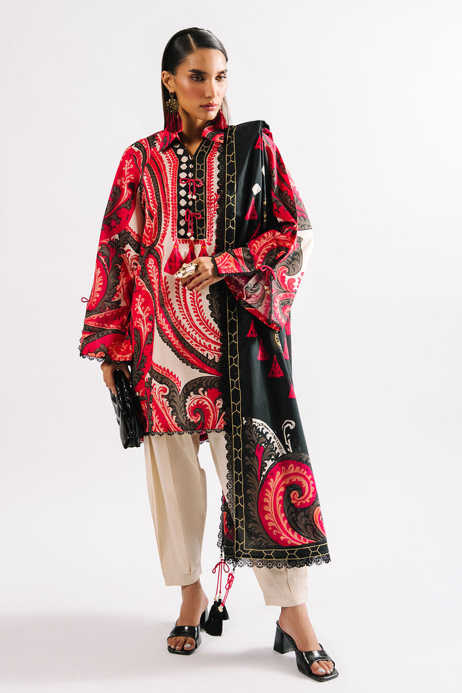 3 Piece Printed Lawn Suit with Dupatta