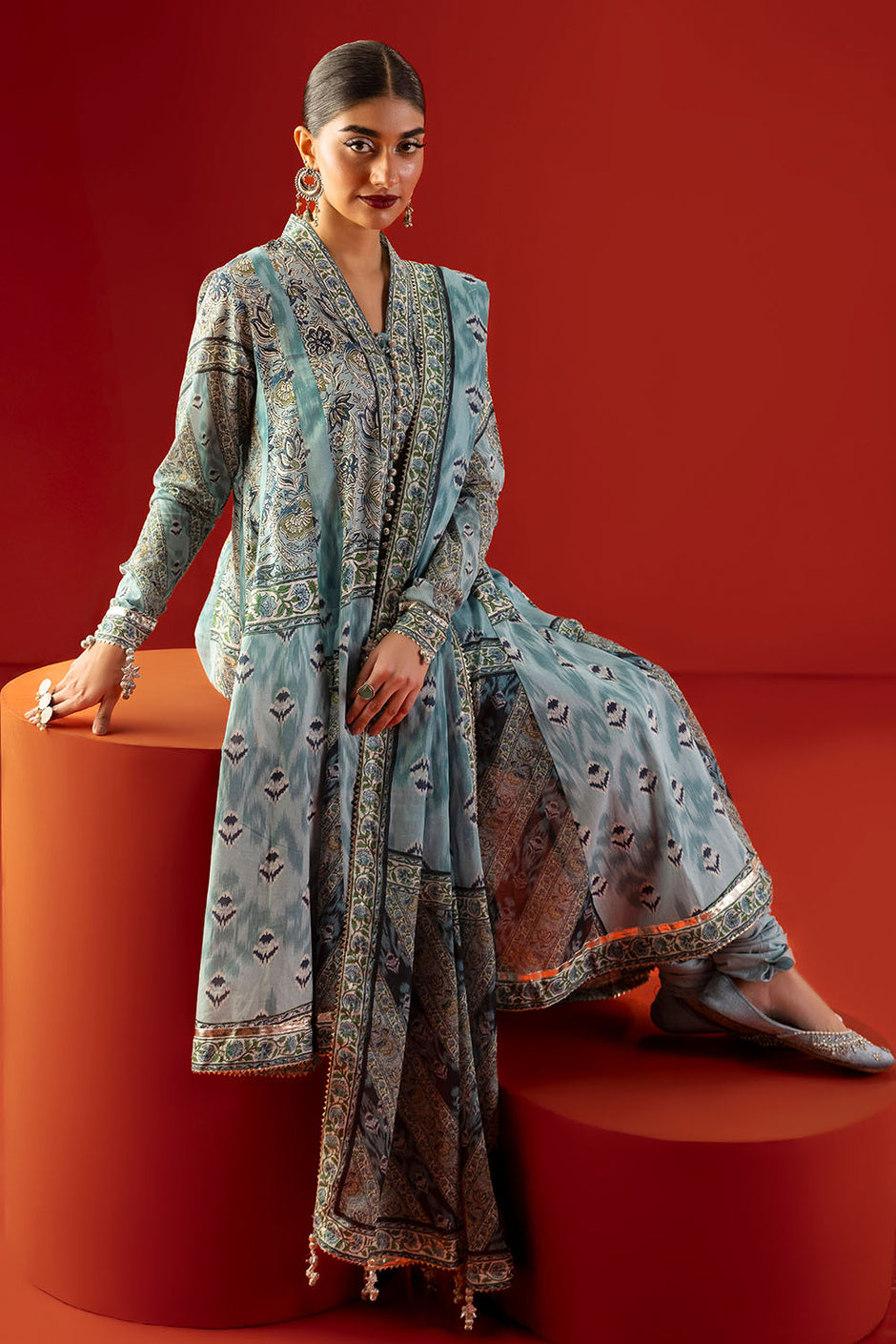 3 Piece Printed Lawn Suit with Dupatta