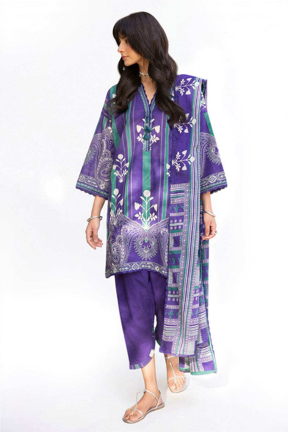 3 Piece Printed Lawn Suit