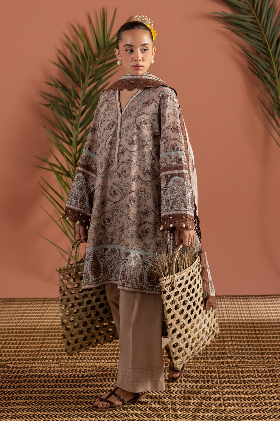 3 Piece Printed Lawn Suit with Dupatta
