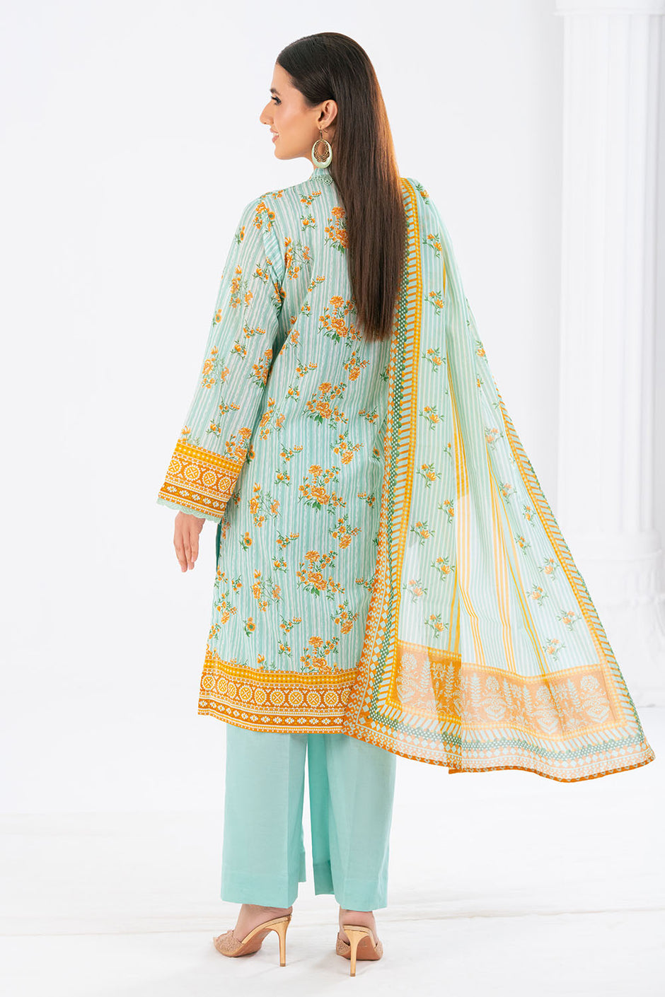 3 Piece Printed Lawn Suit with Dupatta