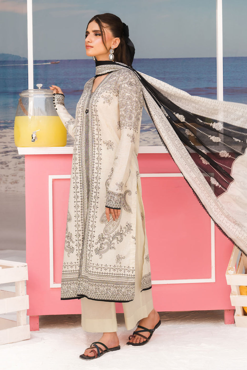 3 Piece Printed Lawn Suit with Printed Lawn Dupatta