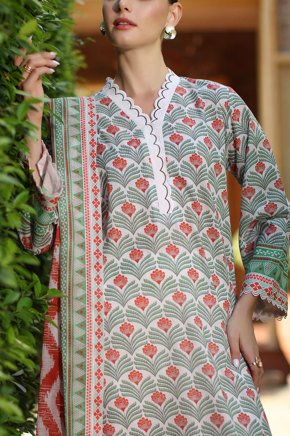 3 Piece Printed Lawn Suit with Dupatta