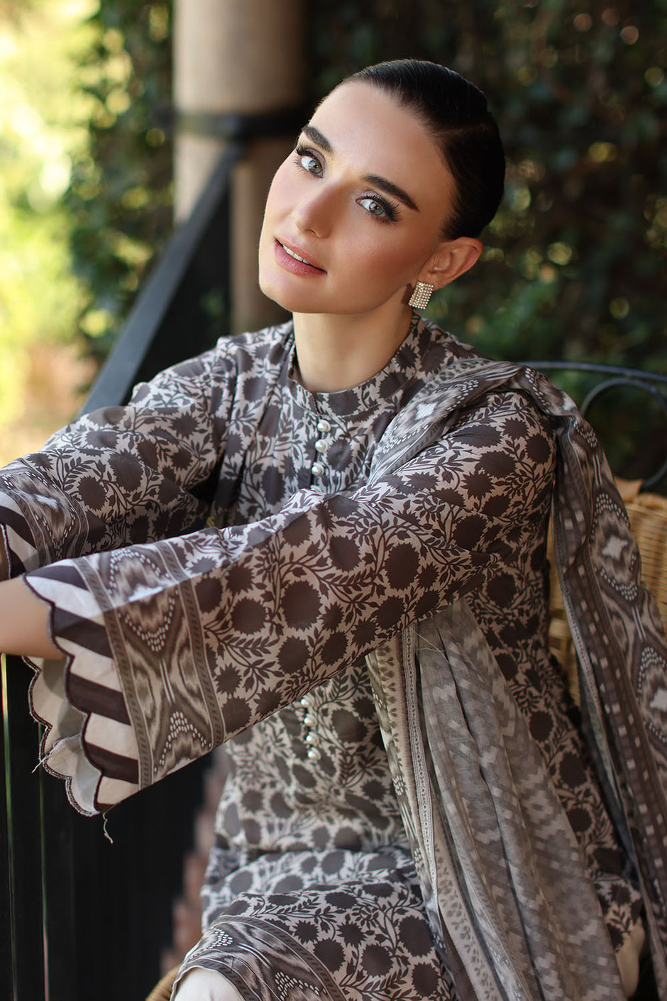 3 Piece Printed Lawn Suit with Dupatta