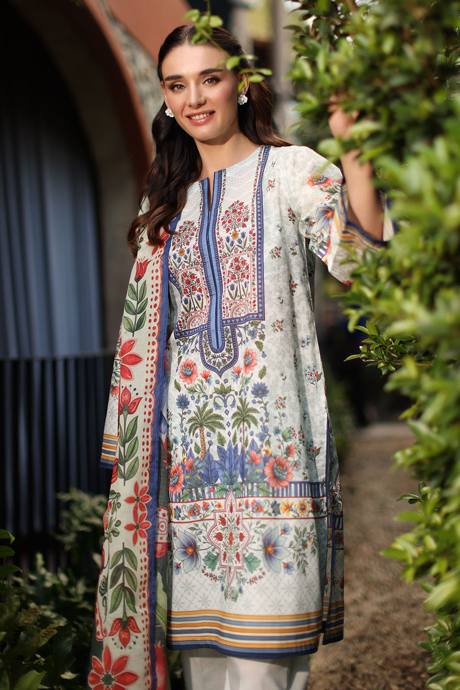 3 Piece Printed Lawn Suit with Dupatta