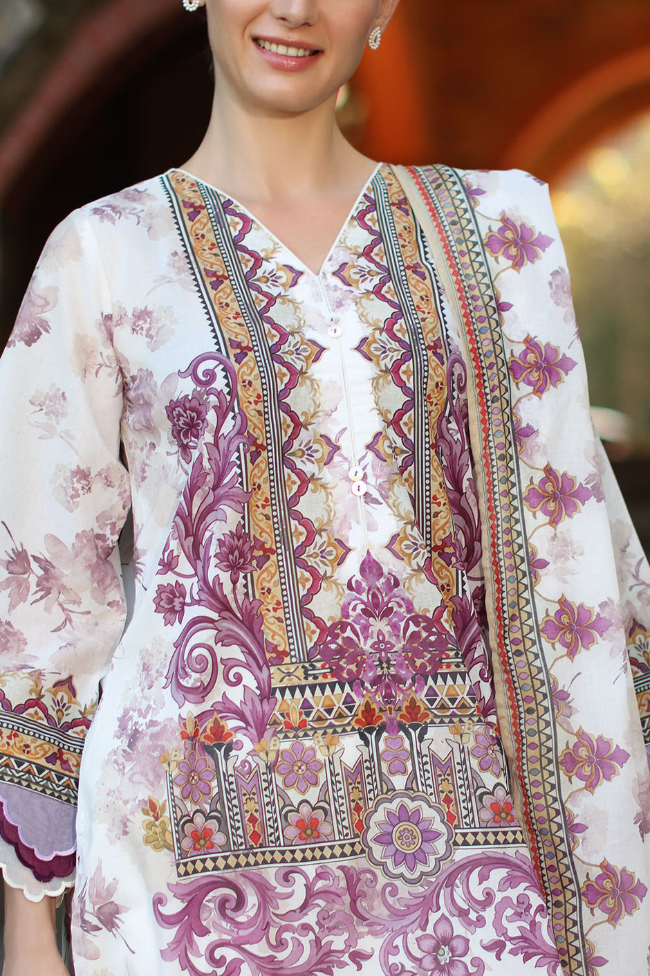 3 Piece Printed Lawn Suit with Dupatta