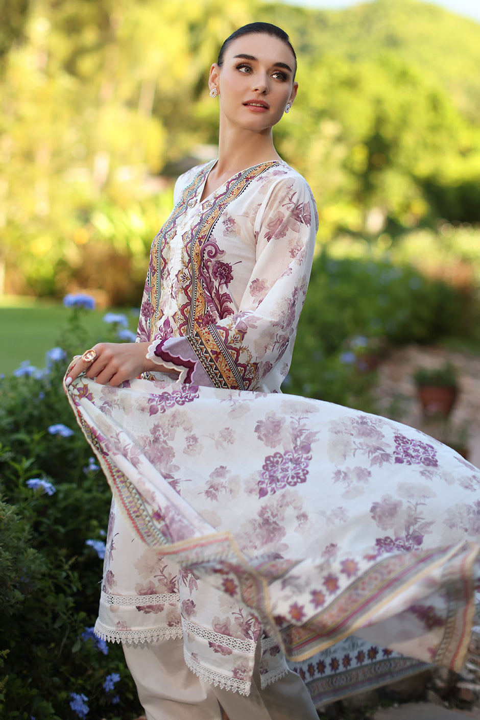 3 Piece Printed Lawn Suit with Dupatta