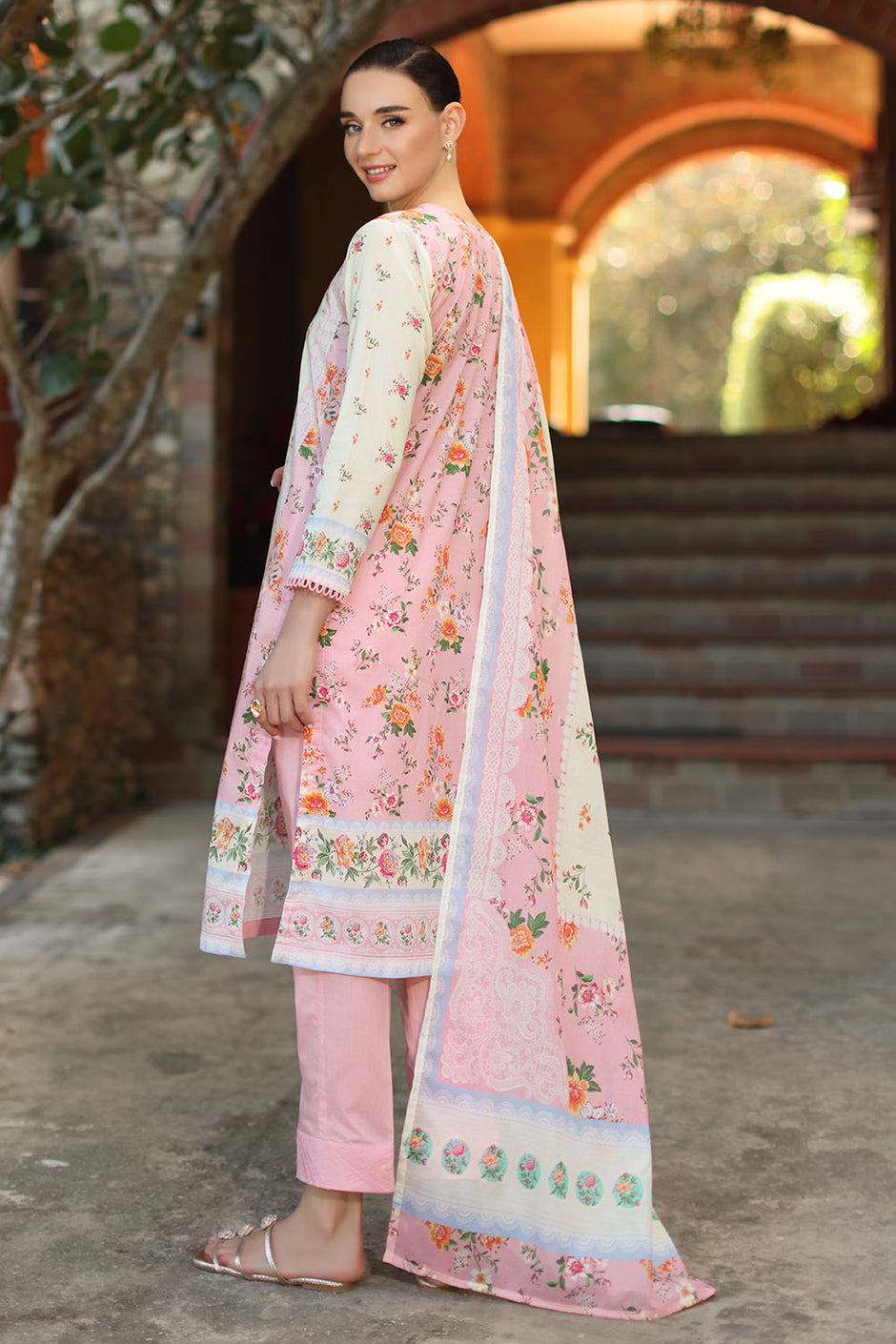 3 Piece Printed Lawn Suit with Dupatta
