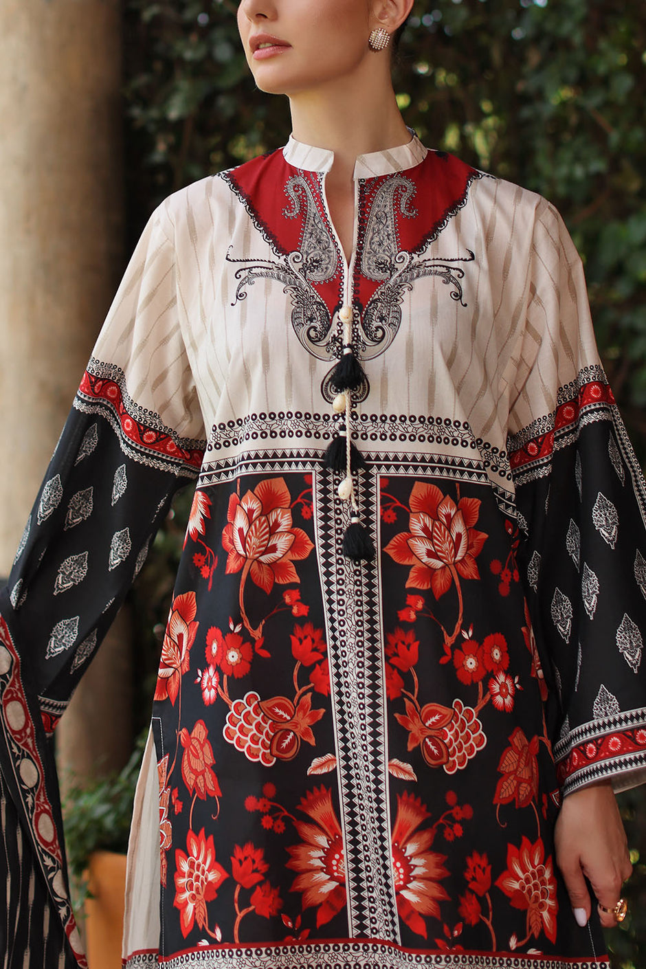 3 Piece Printed Lawn Suit with Dupatta
