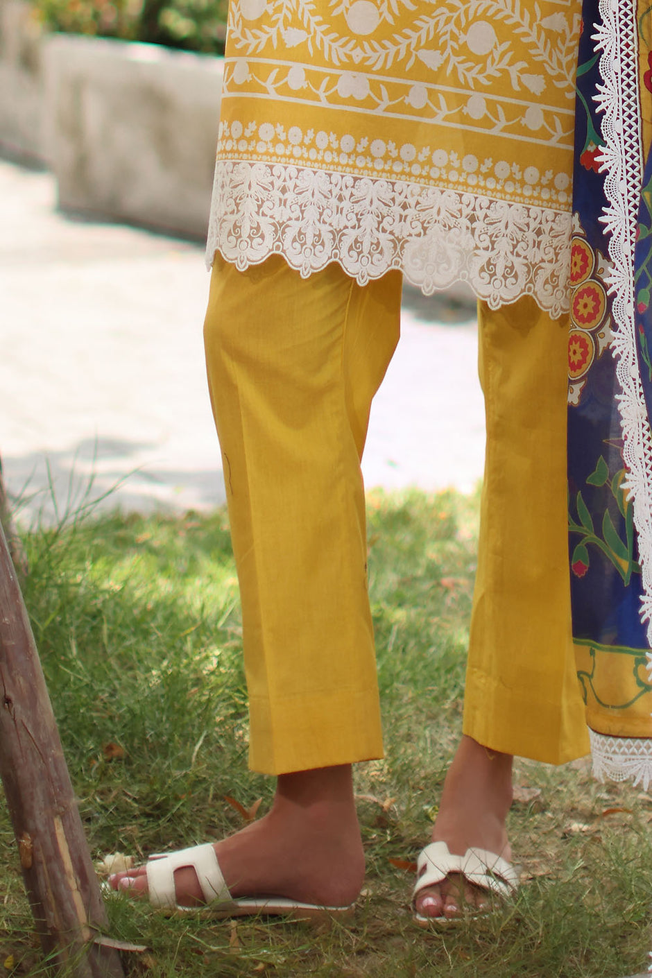 3 Piece Printed Lawn Suit with Printed Lawn Dupatta and Embroidered Border