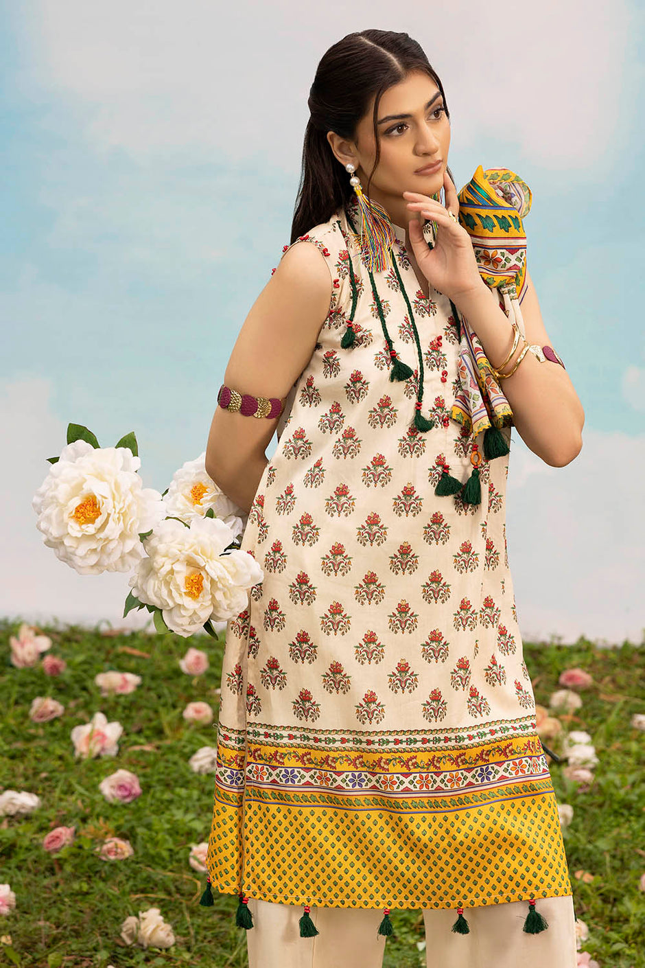 3 Piece Printed Lawn Suit with Dupatta