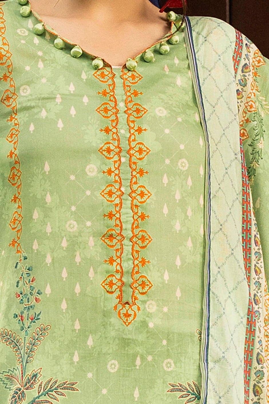 3 Piece Printed Lawn Suit with Dupatta