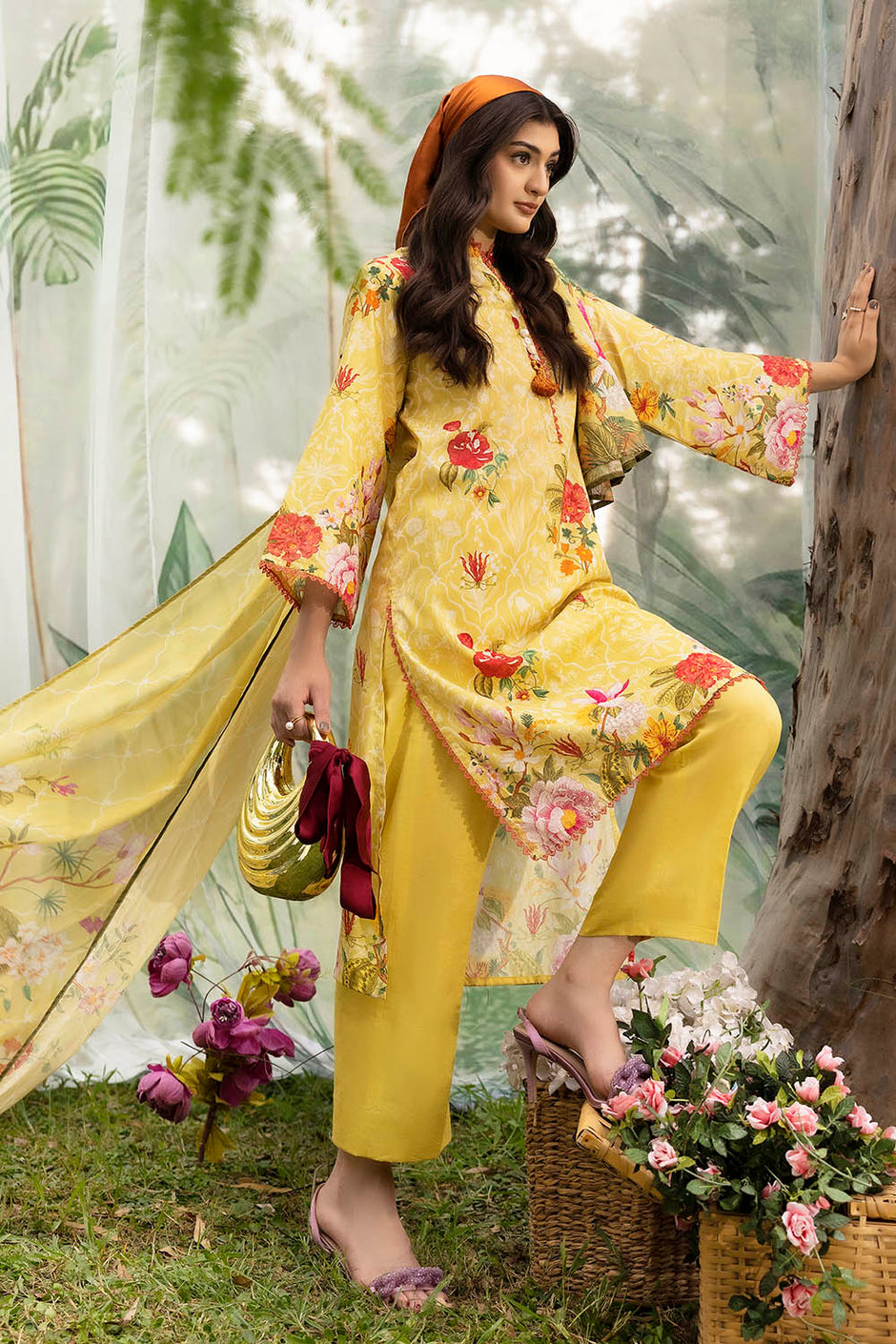 3 Piece Printed Lawn Suit with Dupatta