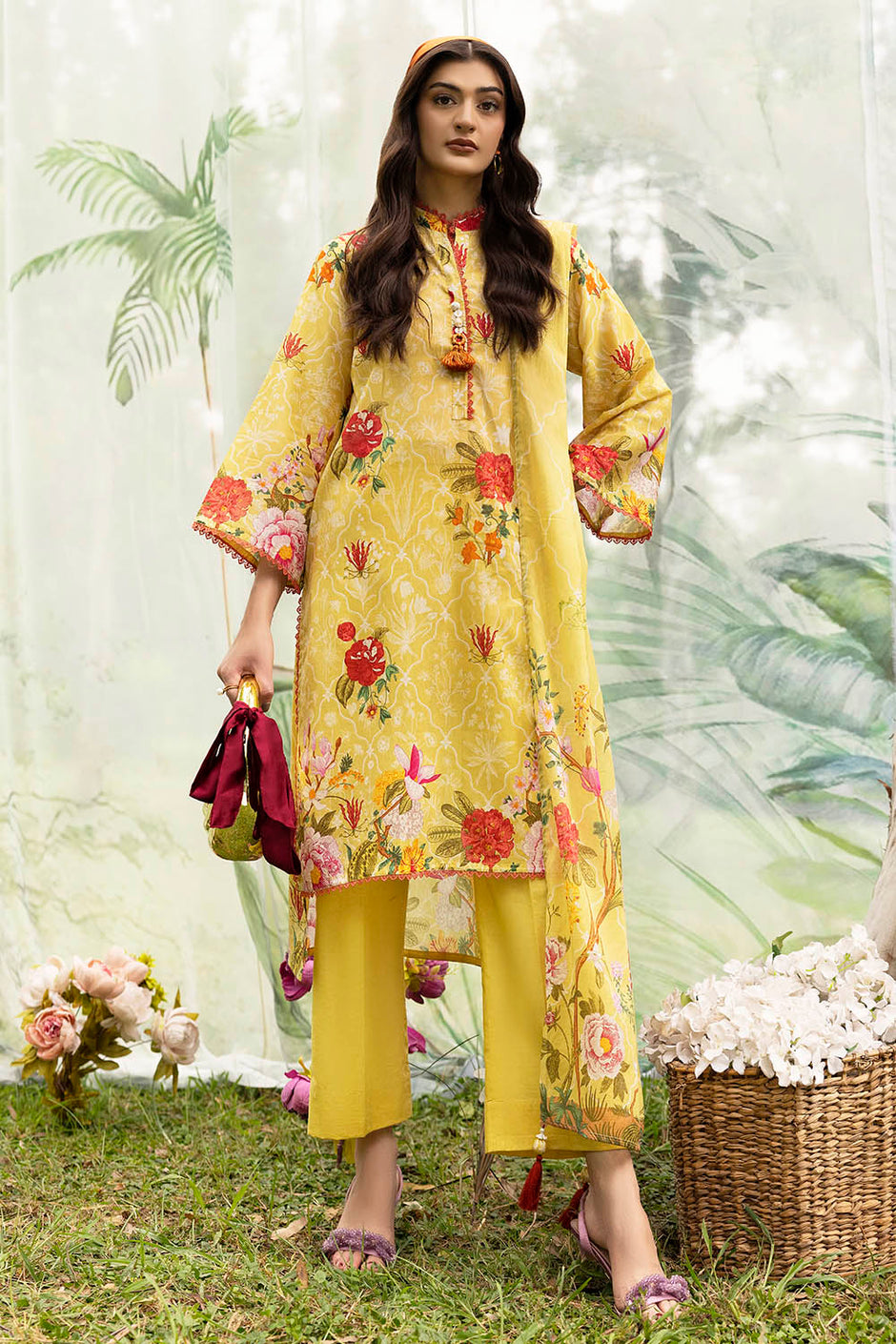 3 Piece Printed Lawn Suit with Dupatta