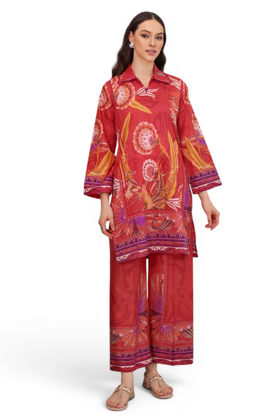 2 Piece Printed Lawn Suit with Printed Trouser
