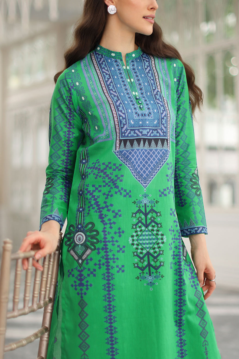 2 Piece Printed Lawn Suit with Printed Trouser