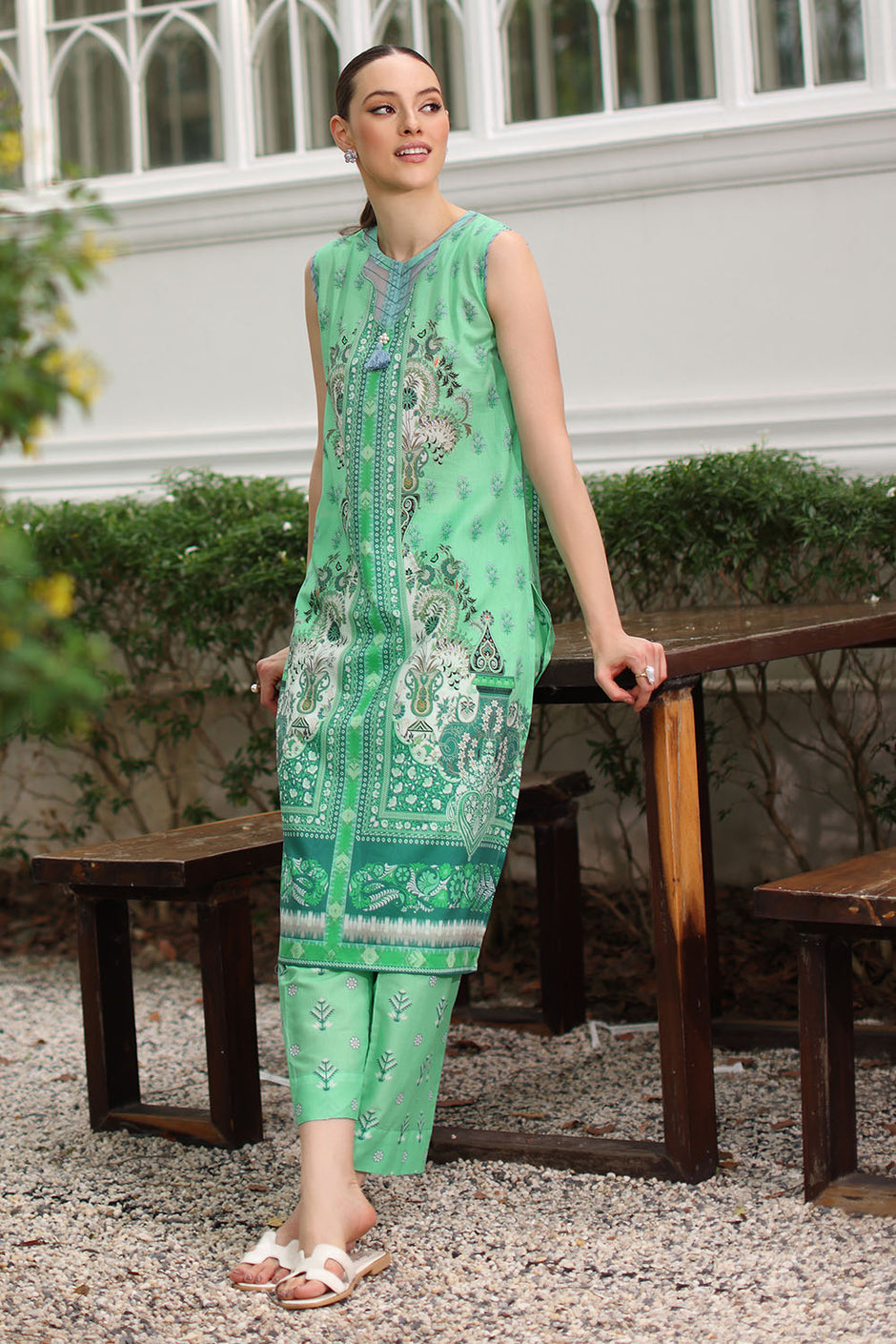 2 Piece Printed Lawn Suit with Printed Trouser