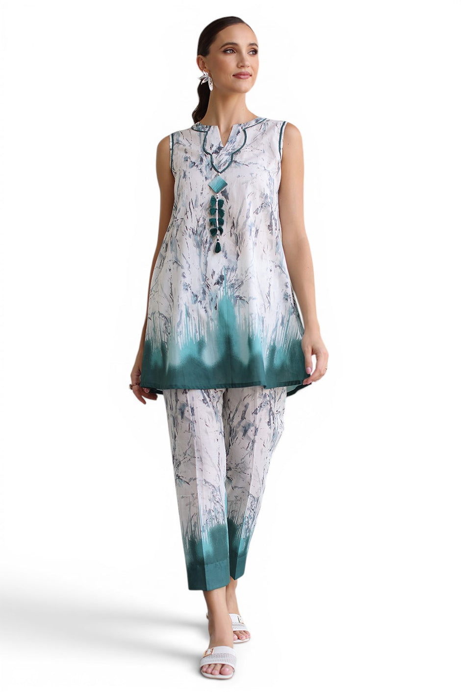 2 Piece Printed Lawn Suit with Printed Trouser