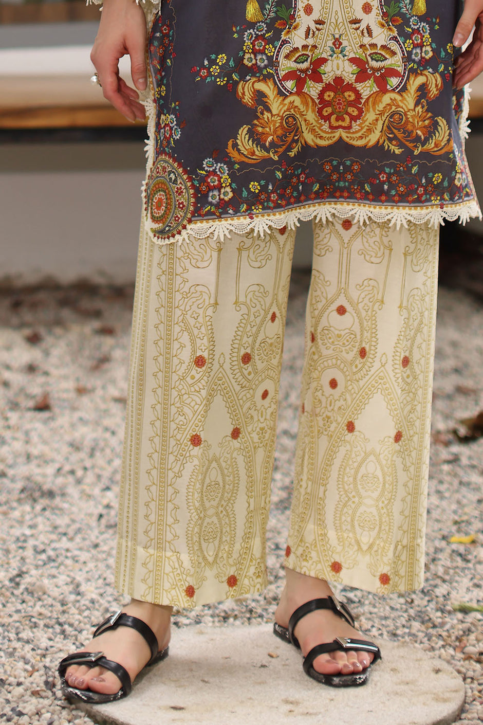 2 Piece Printed Lawn Suit with Printed Trouser