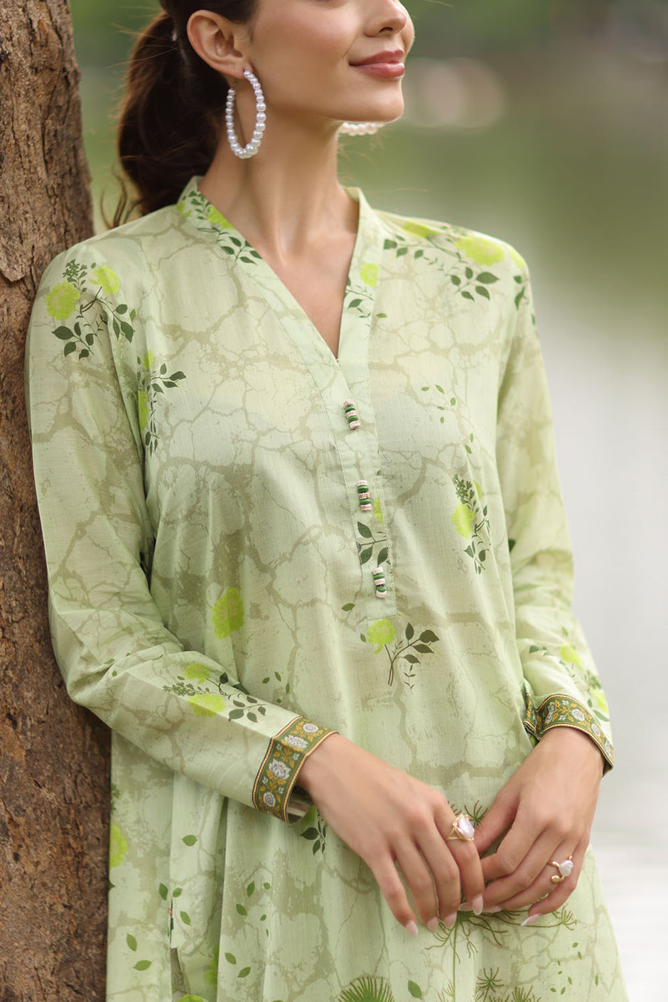 2 Piece Printed Lawn Suit with Printed Trouser