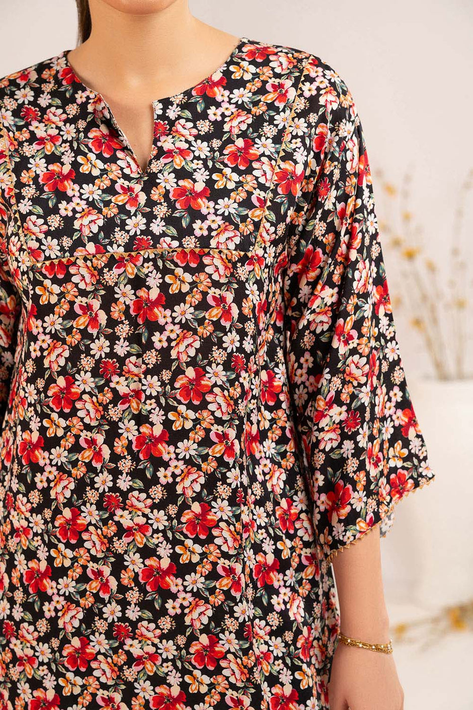 1 Piece Printed Linen Shirt