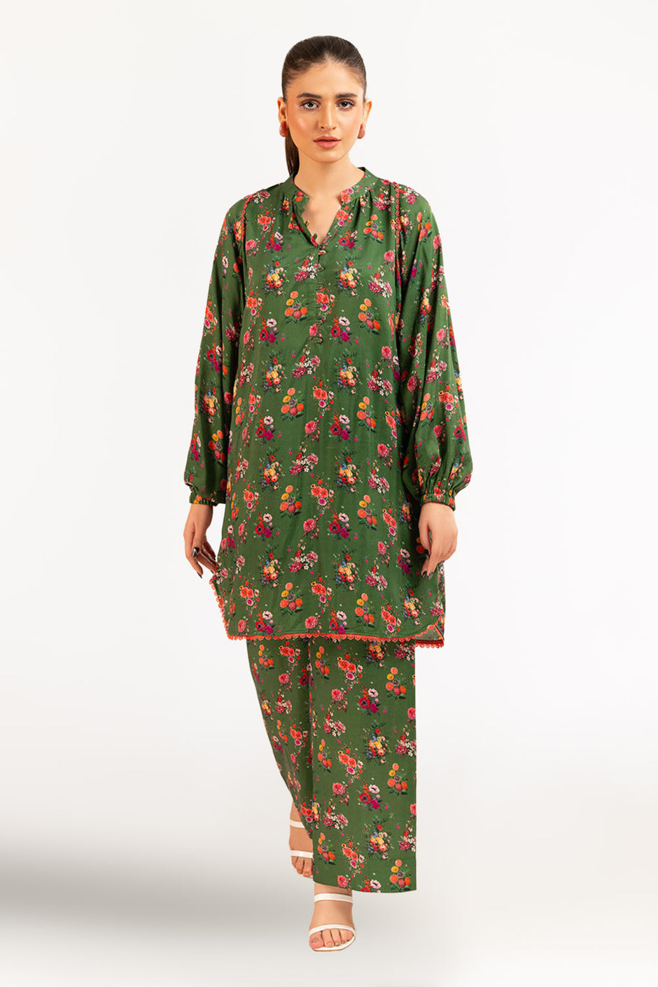 1 Piece Printed Linen Shirt SV-52006