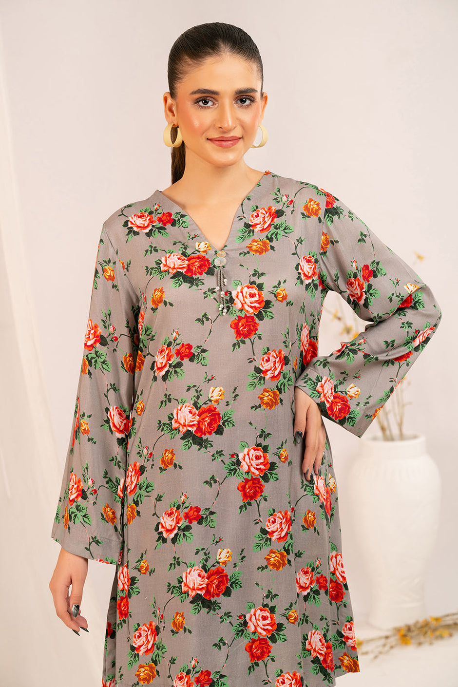 1 Piece Printed Linen Shirt
