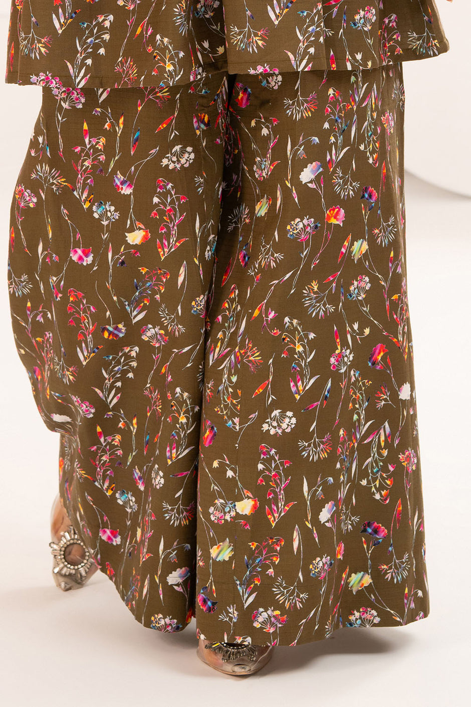 2 Piece Printed Slub Viscose Suit