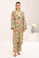 2 Piece Printed Slub Viscose Suit WNST-52008