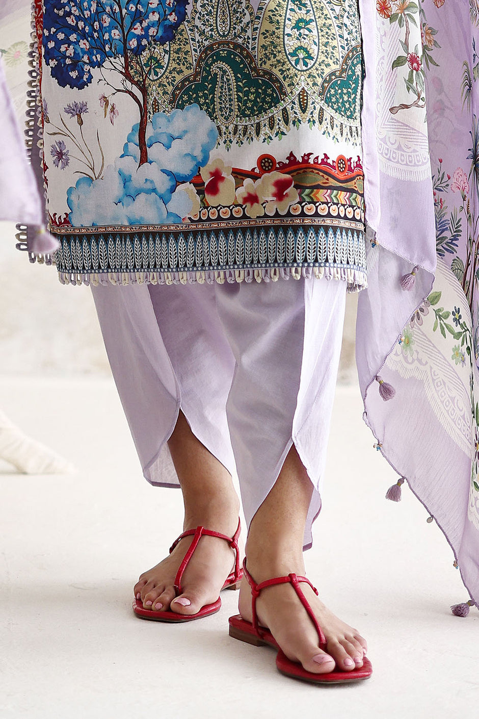 3 Piece Printed Lawn Suit with Printed Silk Dupatta