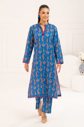 2 Piece Printed Slub Viscose Suit WNST-52007