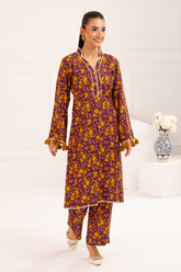 2 Piece Printed Slub Viscose Suit WNST-52009