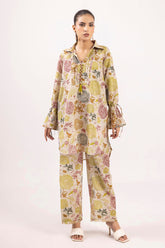 2 Piece Printed Zari Stripe Self Jacquard Suit SPT-52003