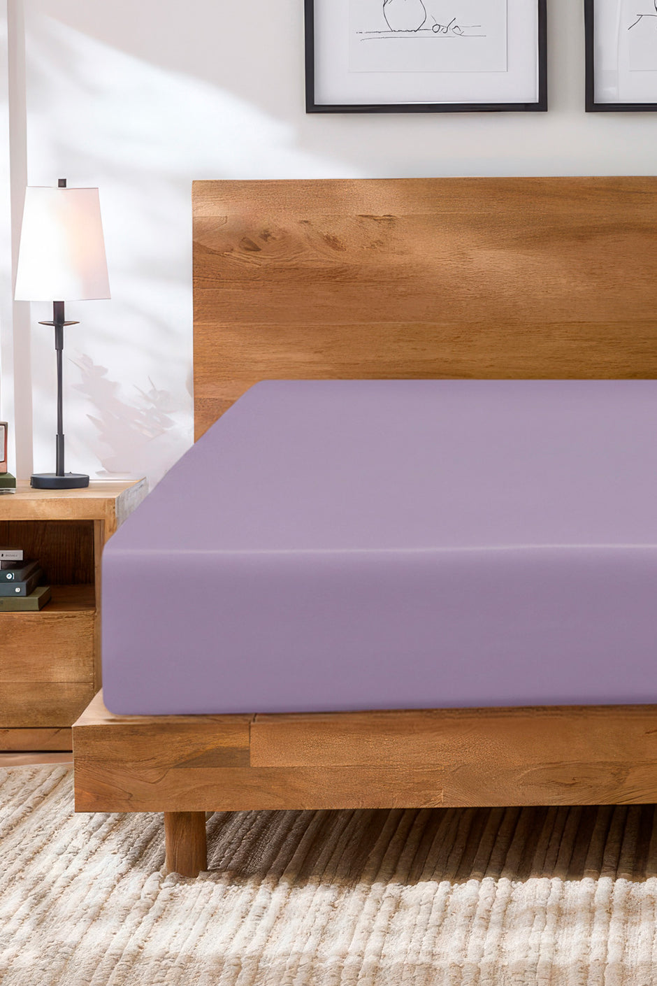 Purple Dove Water Repellent Jersey Fitted Sheet