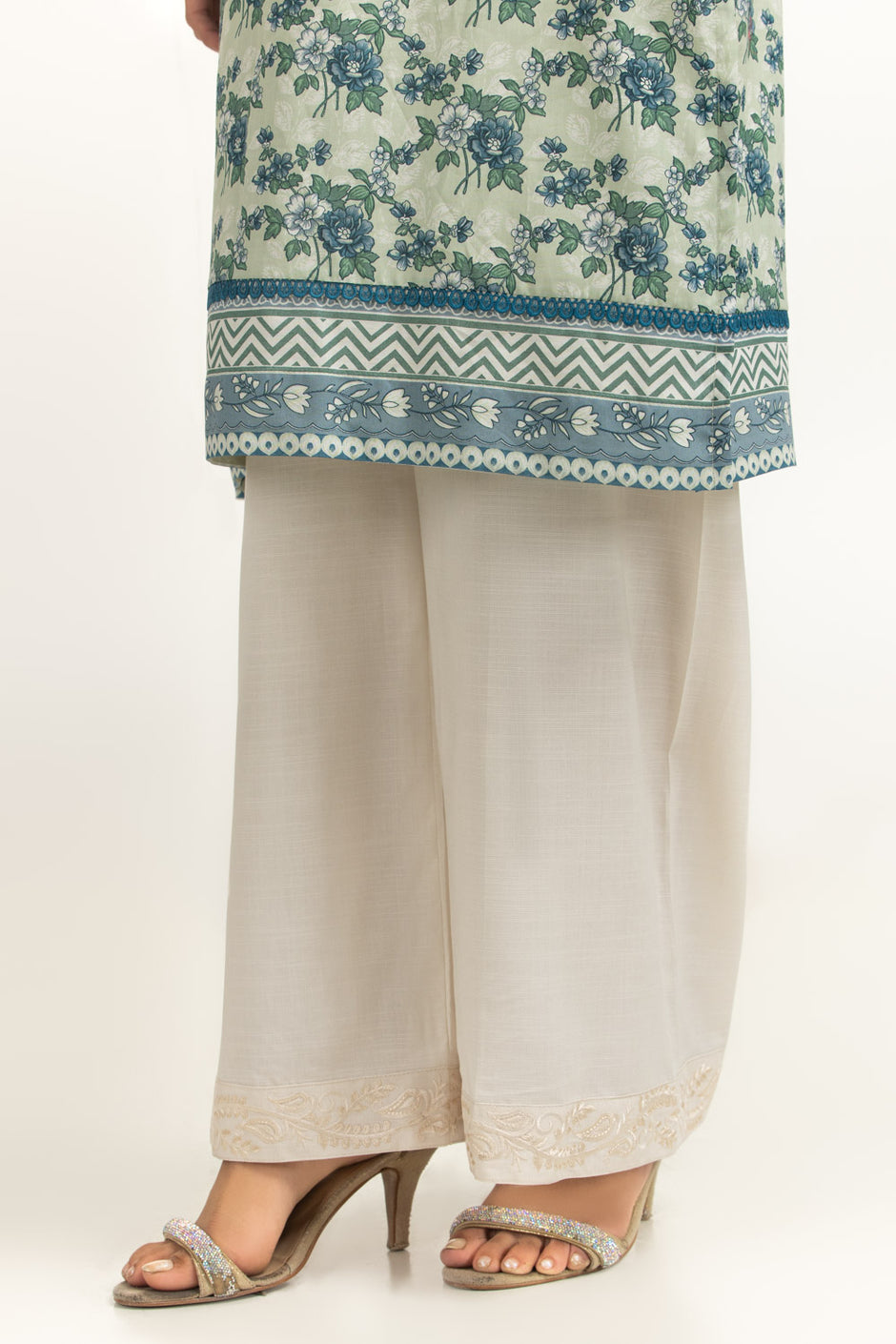 Rawsilk Embroidered Trouser